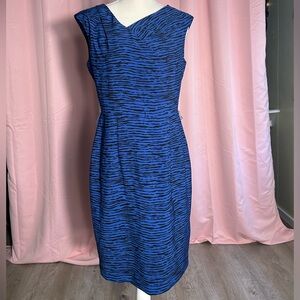 Calvin Klein office dress: Blue zebra